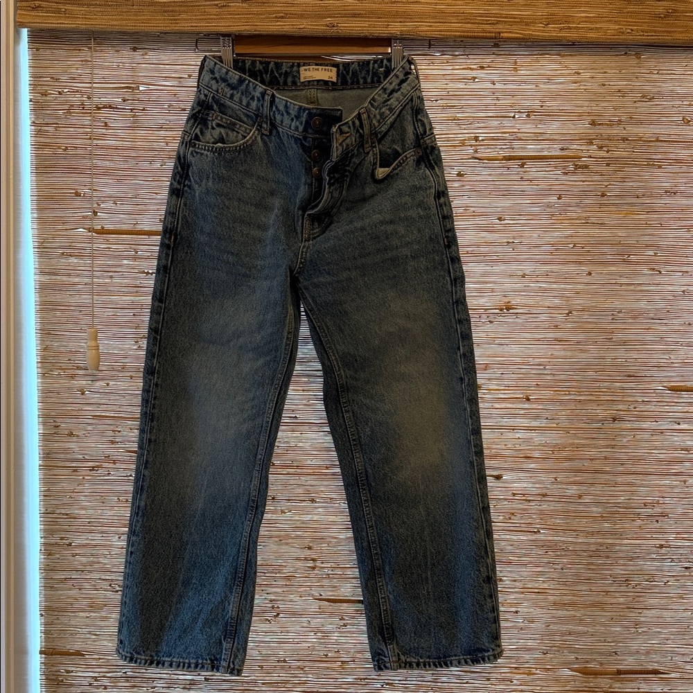 Free People Indigo Boyfriend Jeans